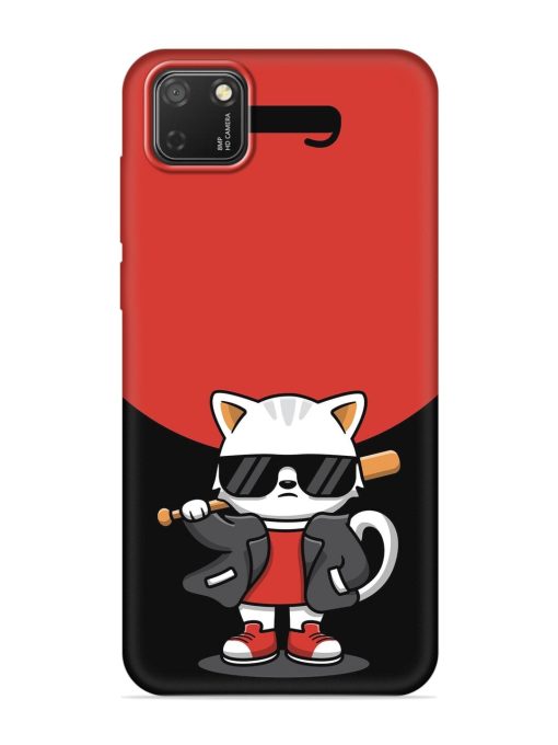 Cool Little Bear Cartoon Embossed Soft Silicone Case for Honor 9S