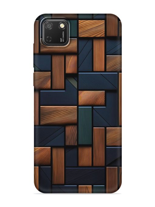 Wooden Background Cubes Embossed Soft Silicone Case for Honor 9S Zapvi