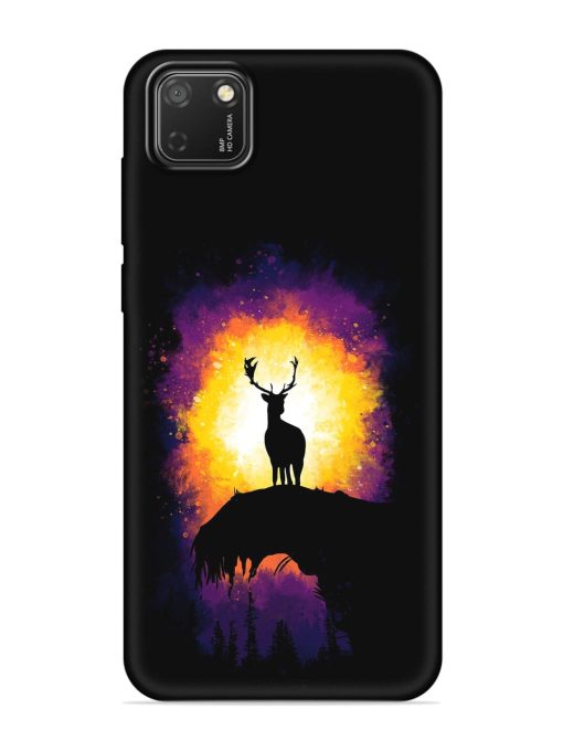 Elk Animal Art Embossed Soft Silicone Case for Honor 9S