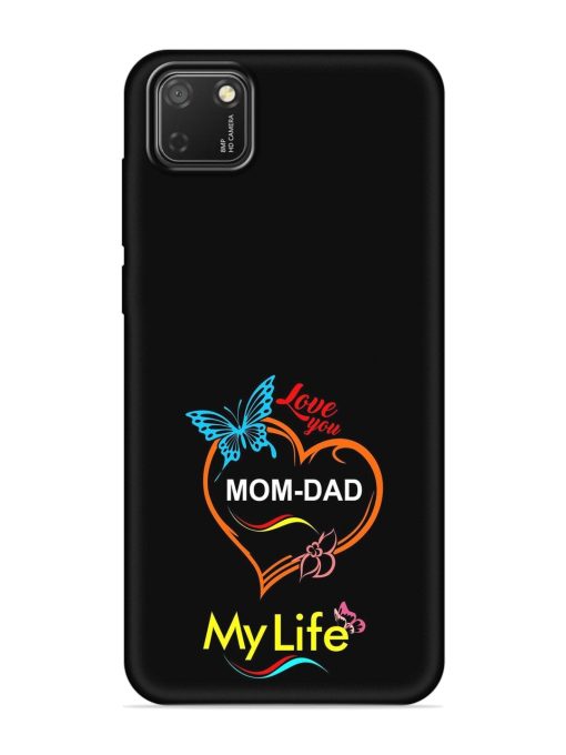 Love You Mom Dad Embossed Soft Silicone Case for Honor 9S Zapvi