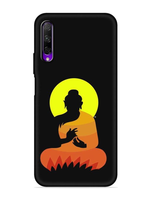 Buddha Art Black Embossed Soft Silicone Case for Honor 9X Pro