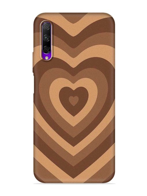 Brown Heart Embossed Soft Silicone Case for Honor 9X Pro Zapvi