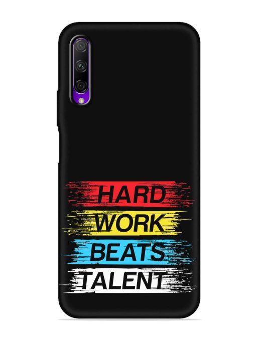 Hard Work Beats Embossed Soft Silicone Case for Honor 9X Pro