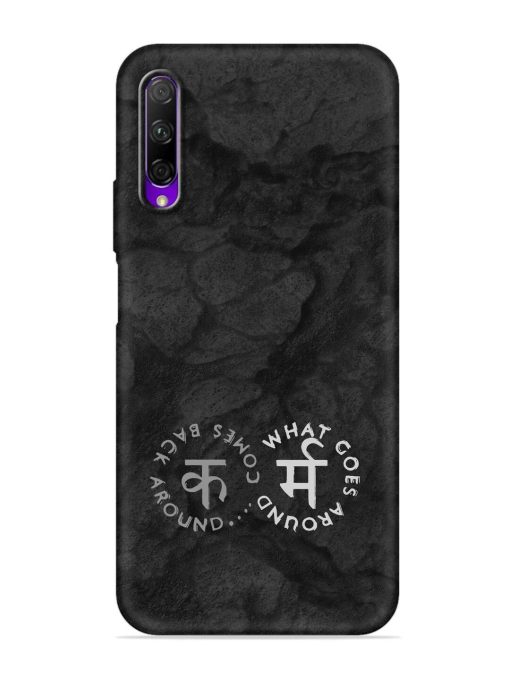 Karma Hindi Word Embossed Soft Silicone Case for Honor 9X Pro Zapvi