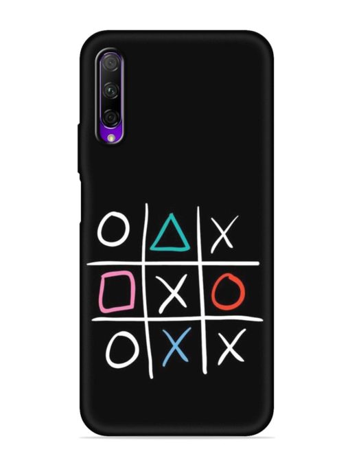 Super Neon Tic-Tac-Toe Embossed Soft Silicone Case for Honor 9X Pro Zapvi