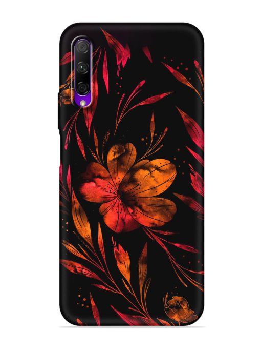 Red Flower Painting Embossed Soft Silicone Case for Honor 9X Pro Zapvi