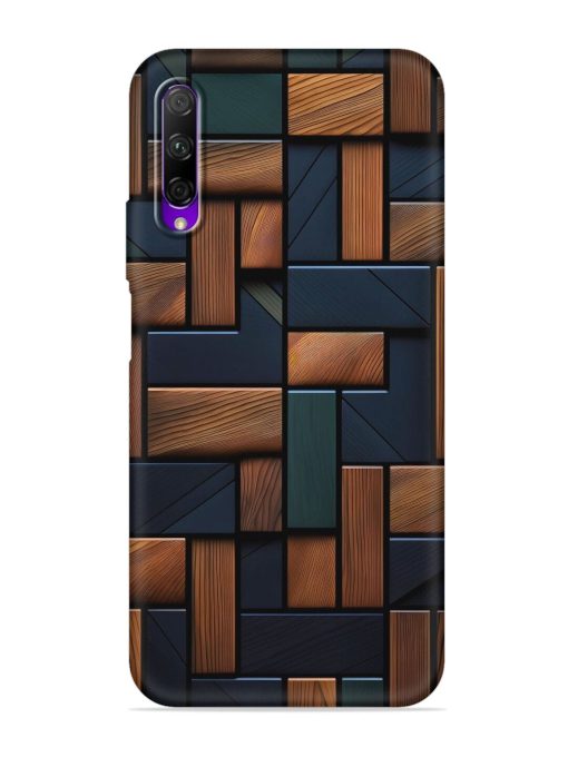 Wooden Background Cubes Embossed Soft Silicone Case for Honor 9X Pro Zapvi