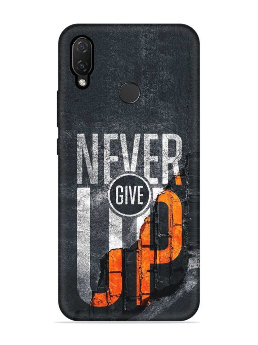 Never Give Up Embossed Soft Silicone Case for Honor Nova 3I Zapvi