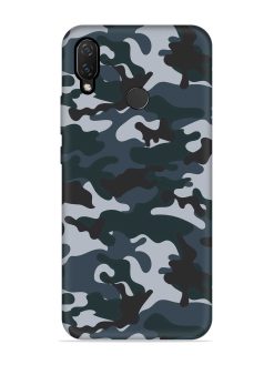 Dark Blue Army Military Art Embossed Soft Silicone Case for Honor Nova 3I