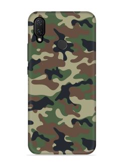 Army Military Camouflage Dark Green Embossed Soft Silicone Case for Honor Nova 3I