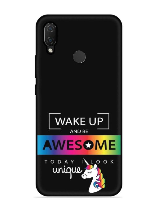 Inspirational Quote Unicorn Embossed Soft Silicone Case for Honor Nova 3I Zapvi