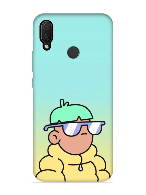 Doodles Cool Character Embossed Soft Silicone Case for Honor Nova 3I