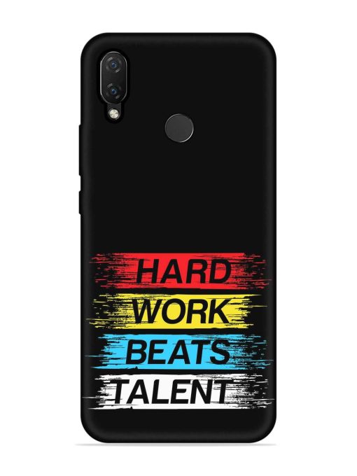 Hard Work Beats Embossed Soft Silicone Case for Honor Nova 3I