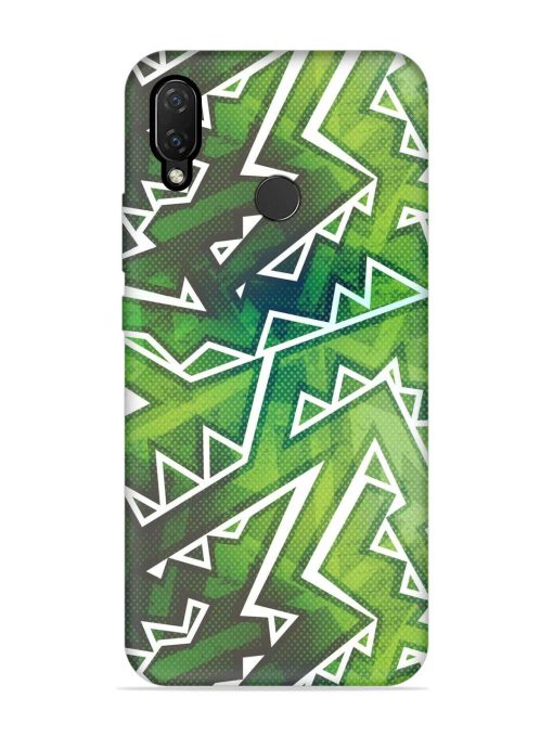 Green Graffiti Seamless Embossed Soft Silicone Case for Honor Nova 3I