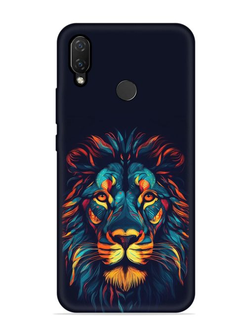 Colorful Lion Embossed Soft Silicone Case for Honor Nova 3I