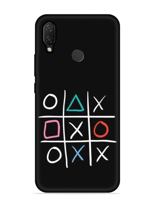 Super Neon Tic-Tac-Toe Embossed Soft Silicone Case for Honor Nova 3I Zapvi