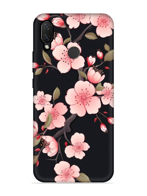 Cherry Blossom Embossed Soft Silicone Case for Honor Nova 3I