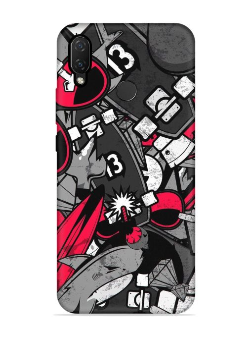 Fictional Doodle Embossed Soft Silicone Case for Honor Nova 3I