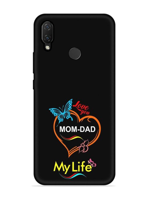 Love You Mom Dad Embossed Soft Silicone Case for Honor Nova 3I