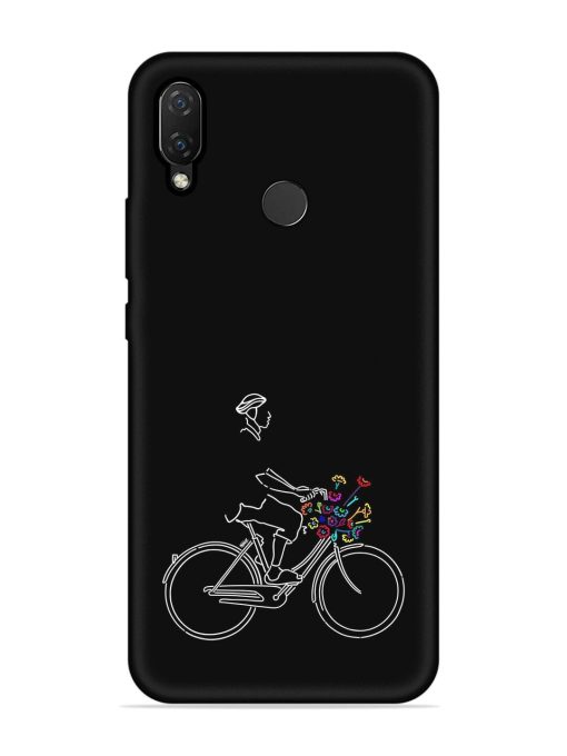 Minimalist Cycle Art Embossed Soft Silicone Case for Honor Nova 3I