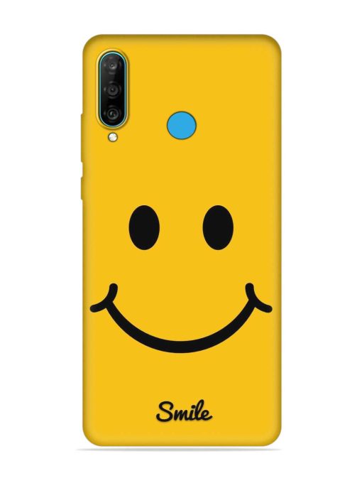 Yellow Smiley Embossed Soft Silicone Case for Honor P30 Lite Zapvi