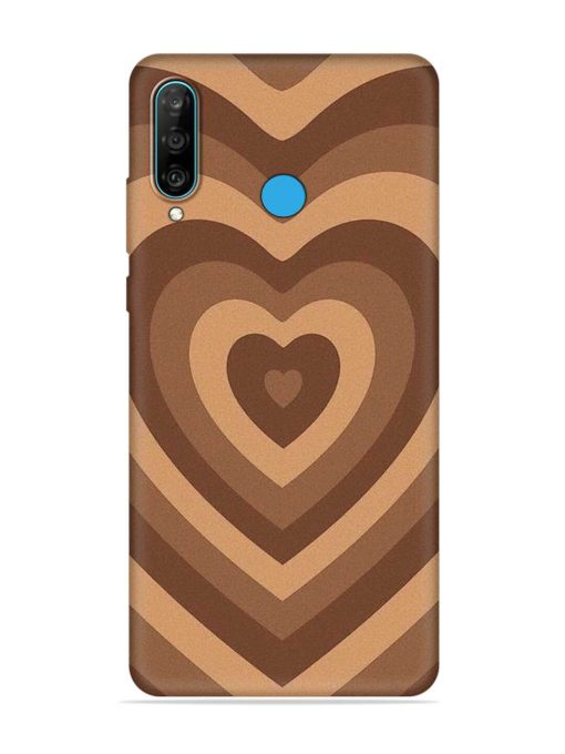 Brown Heart Embossed Soft Silicone Case for Honor P30 Lite Zapvi