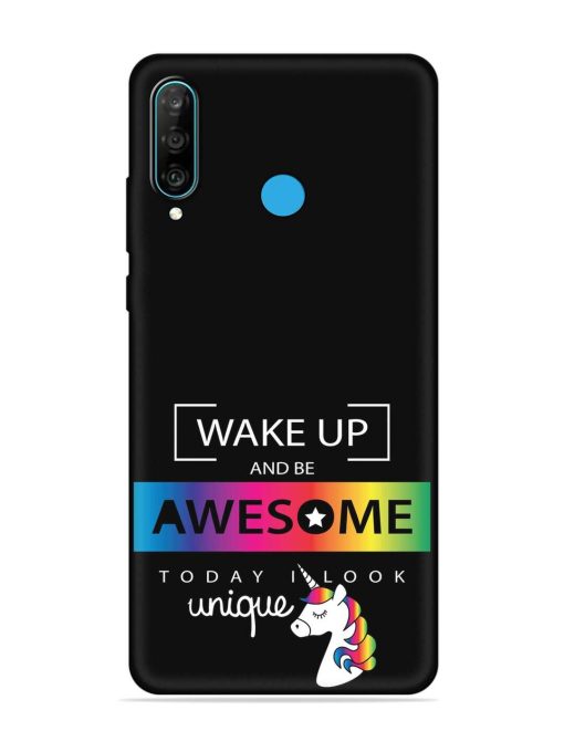 Inspirational Quote Unicorn Embossed Soft Silicone Case for Honor P30 Lite Zapvi