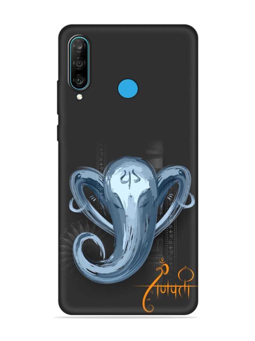 Illustration Lord Ganpati Embossed Soft Silicone Case for Honor P30 Lite Zapvi