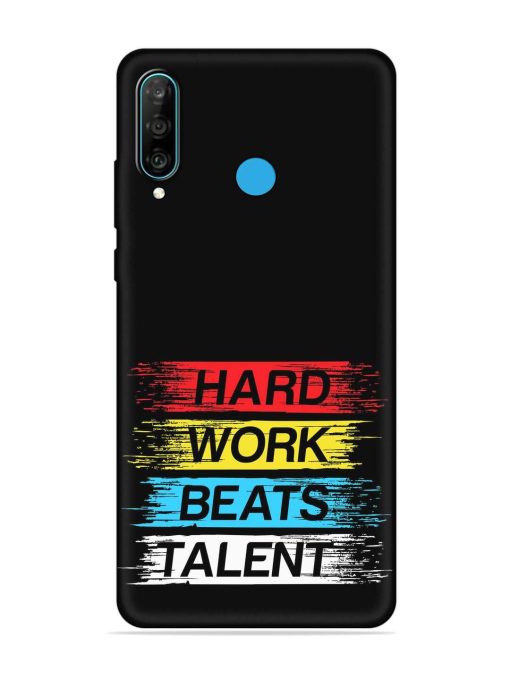 Hard Work Beats Embossed Soft Silicone Case for Honor P30 Lite