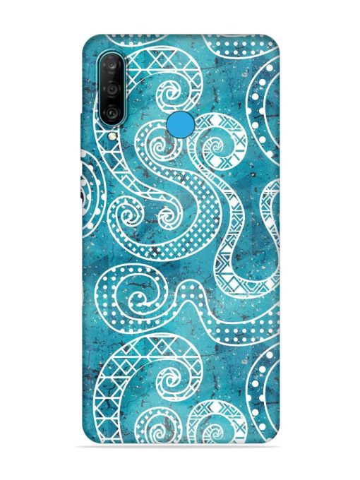 Vintage Curved Seamless Embossed Soft Silicone Case for Honor P30 Lite