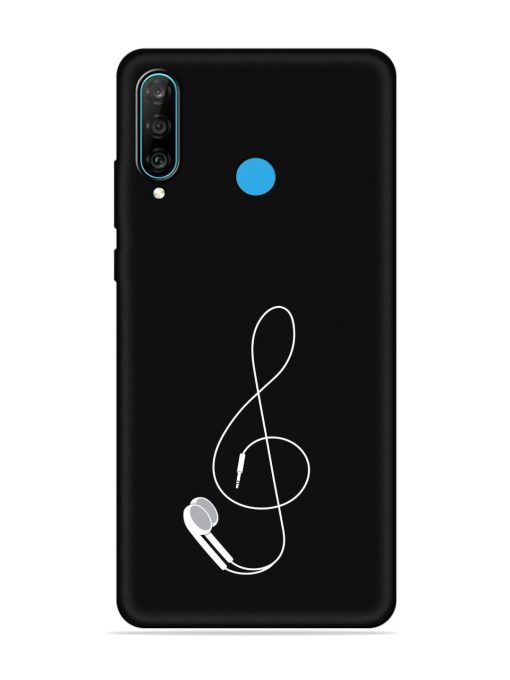 Music Earphone Vector Embossed Soft Silicone Case for Honor P30 Lite