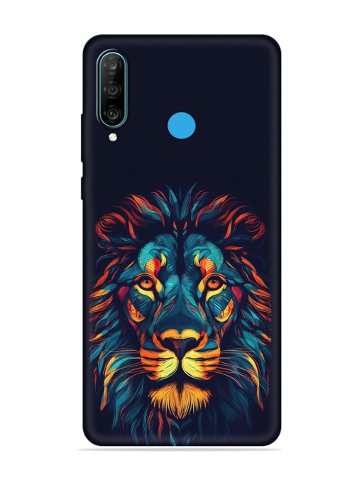 Colorful Lion Embossed Soft Silicone Case for Honor P30 Lite Zapvi