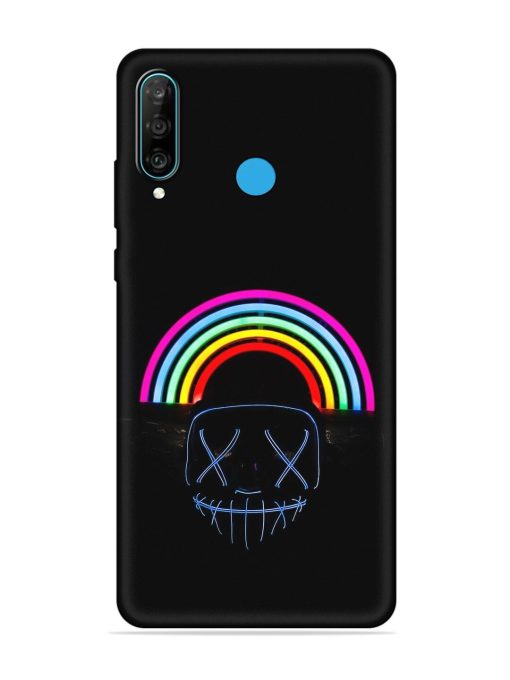 Mask Rainbow Embossed Soft Silicone Case for Honor P30 Lite Zapvi