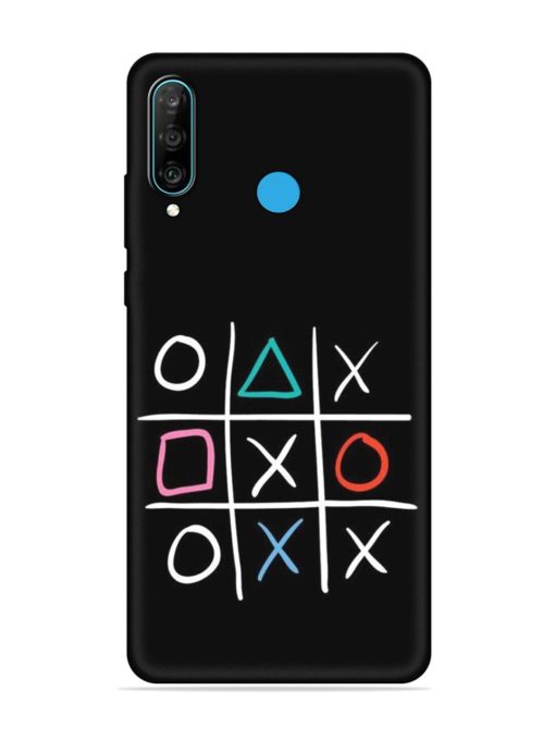 Super Neon Tic-Tac-Toe Embossed Soft Silicone Case for Honor P30 Lite