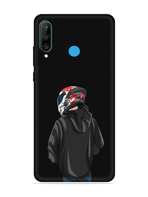 Motorcycle Rider Embossed Soft Silicone Case for Honor P30 Lite