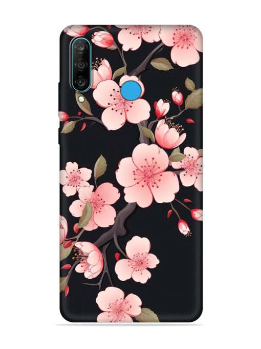 Cherry Blossom Embossed Soft Silicone Case for Honor P30 Lite Zapvi