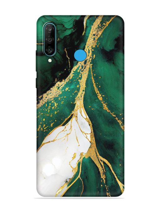 Blue Marble Art Embossed Soft Silicone Case for Honor P30 Lite Zapvi