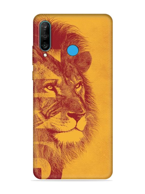 Gold Lion Crown Art Embossed Soft Silicone Case for Honor P30 Lite Zapvi