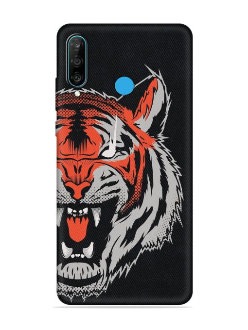 Tiger Aggression Embossed Soft Silicone Case for Honor P30 Lite Zapvi