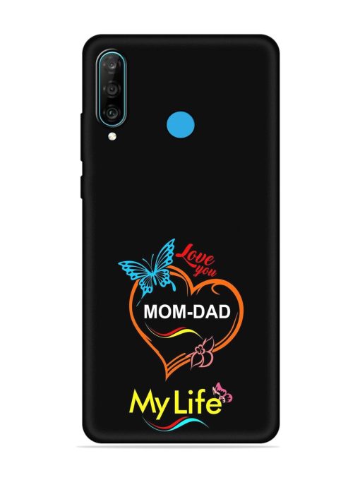 Love You Mom Dad Embossed Soft Silicone Case for Honor P30 Lite Zapvi