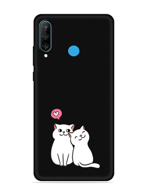 Cute Loving Cats Embossed Soft Silicone Case for Honor P30 Lite Zapvi