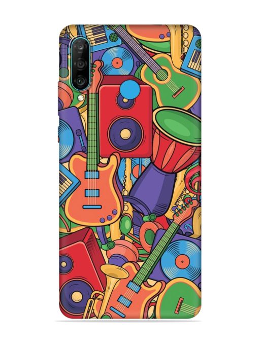 Colorful Music Art Embossed Soft Silicone Case for Honor P30 Lite