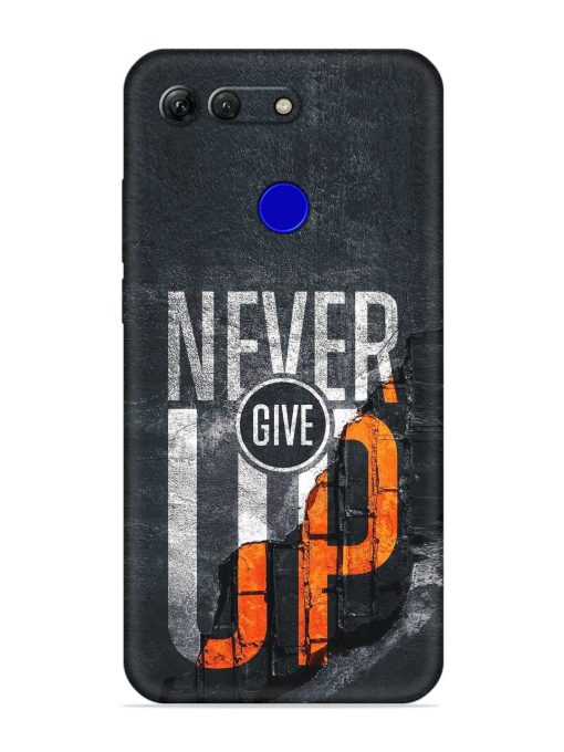 Never Give Up Embossed Soft Silicone Case for Honor View 20 Zapvi