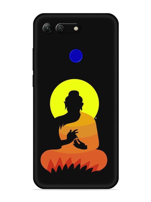 Buddha Art Black Embossed Soft Silicone Case for Honor View 20