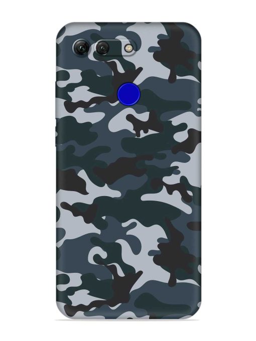 Dark Blue Army Military Art Embossed Soft Silicone Case for Honor View 20