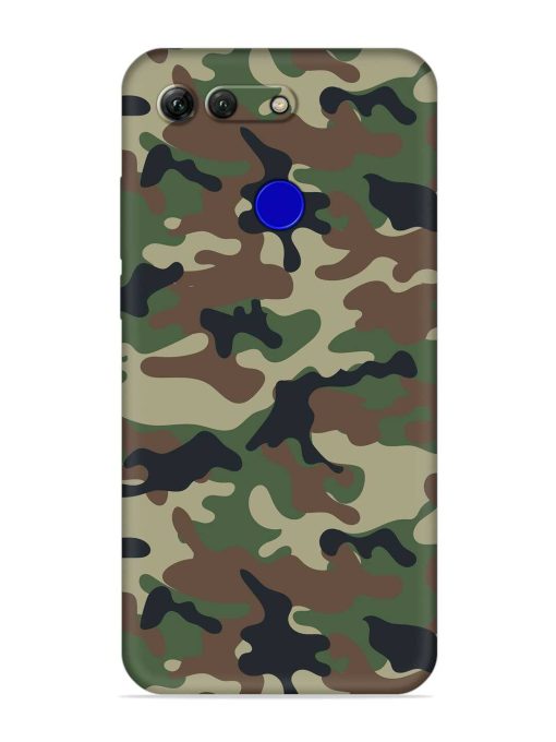 Army Military Camouflage Dark Green Embossed Soft Silicone Case for Honor View 20 Zapvi