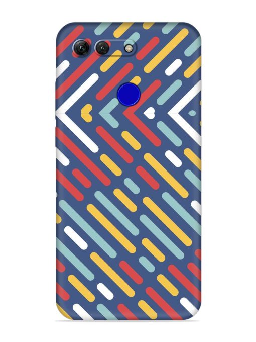 Colored Lines Embossed Soft Silicone Case for Honor View 20 Zapvi