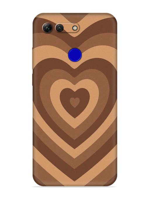 Brown Heart Embossed Soft Silicone Case for Honor View 20 Zapvi