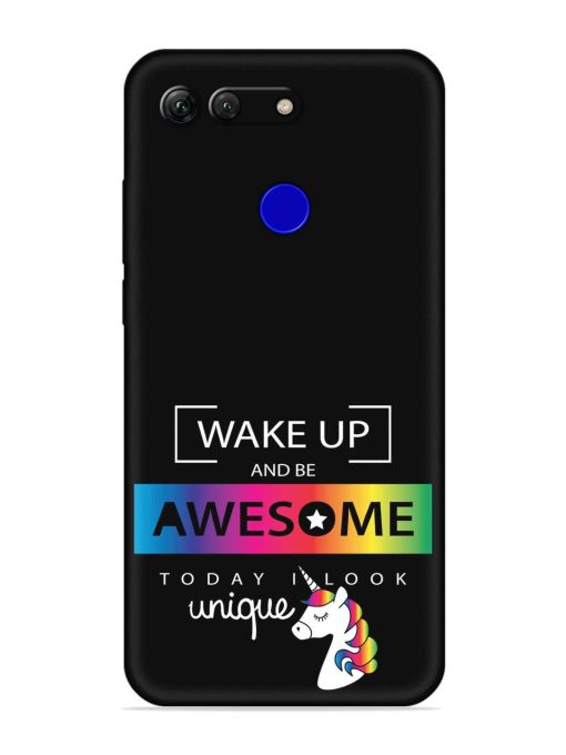 Inspirational Quote Unicorn Embossed Soft Silicone Case for Honor View 20