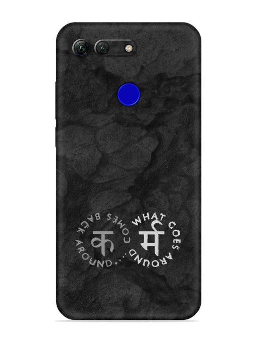 Karma Hindi Word Embossed Soft Silicone Case for Honor View 20